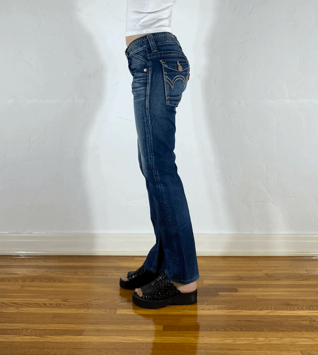 Edwin Off Stitch Medium Wash Jeans, S