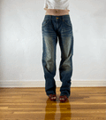 Edwin Brown and Orange Stitch Tiger Jeans, L