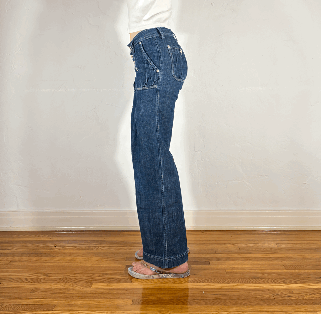 Japanese Brand Button Jeans, S