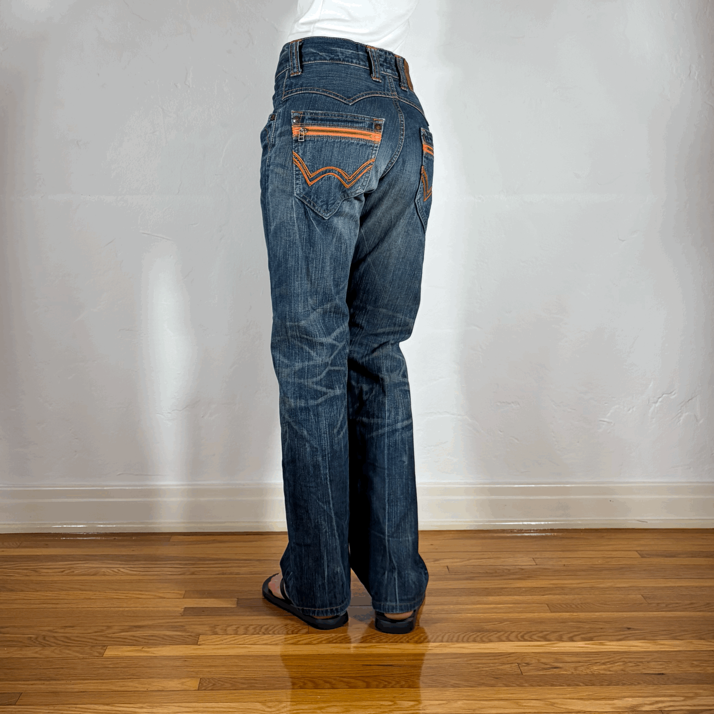 Edwin Orange Stitch Dark Blue Jeans, S
