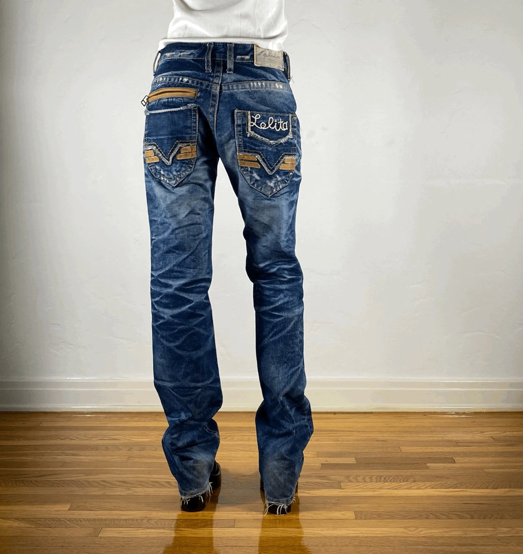 Lolita Tiger Striped Jeans, M