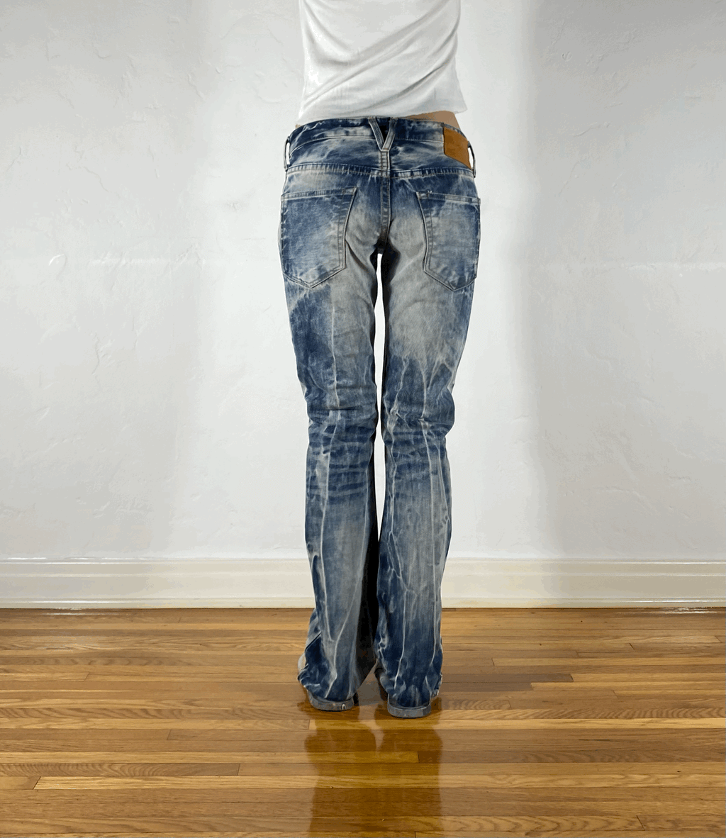Vanquish Electric Acid Wash Skinny Jeans, M