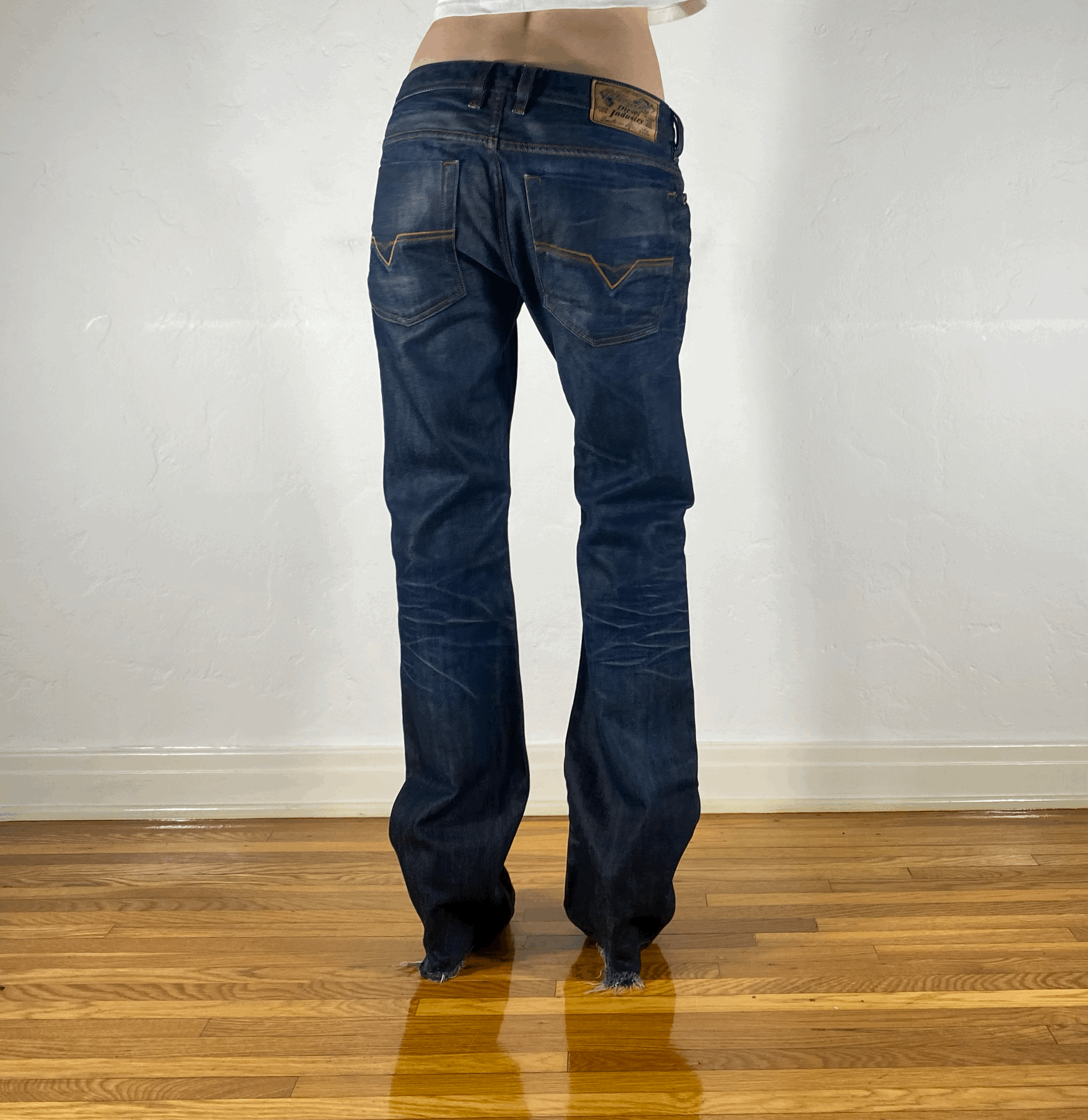 Diesel Waxy Indigo Blue Jeans, L