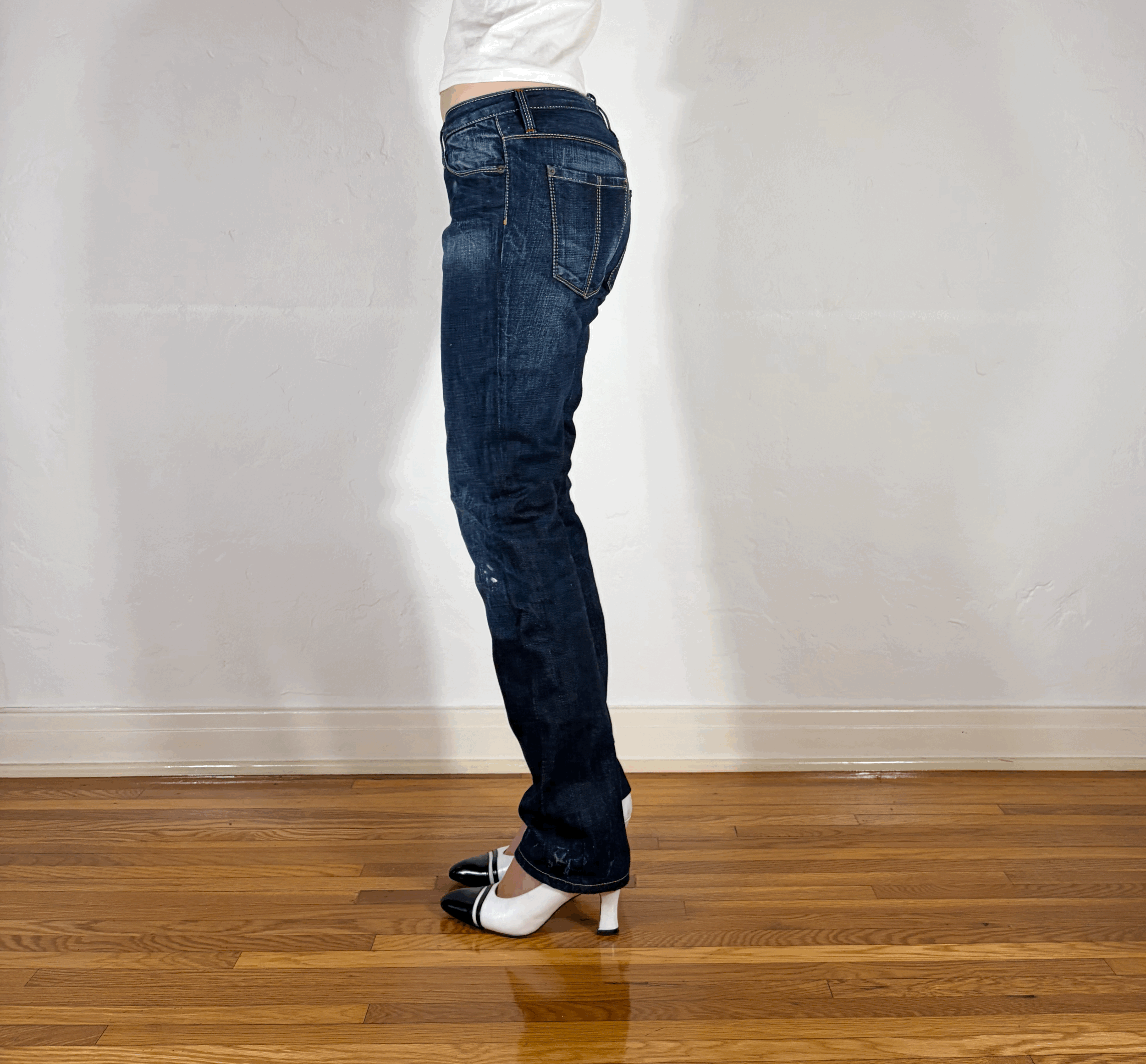 Dsquared Dark Blue Distressed Jeans, XS/S