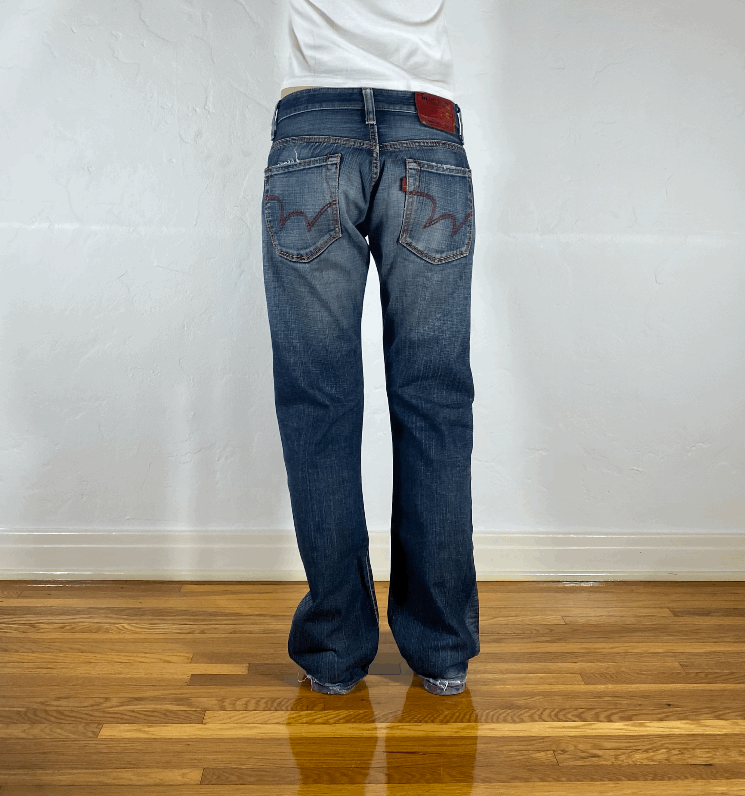 Edwin Blue Distressed Jeans, M