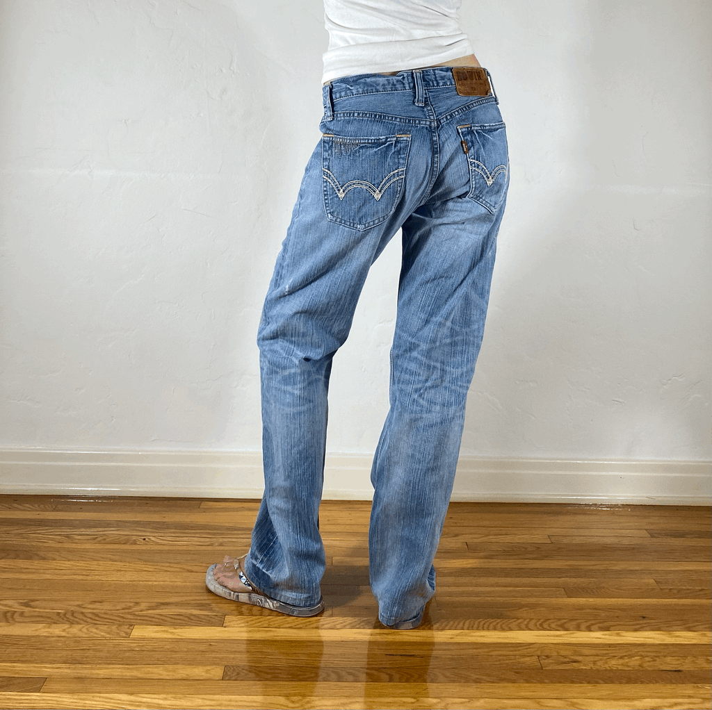 Edwin Repaired Distressed Jeans, M