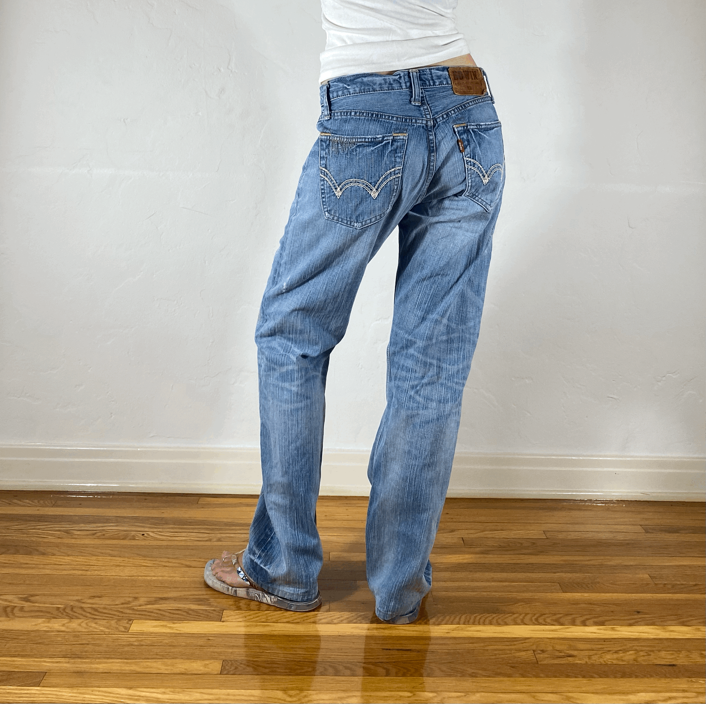 Edwin Repaired Distressed Jeans, M