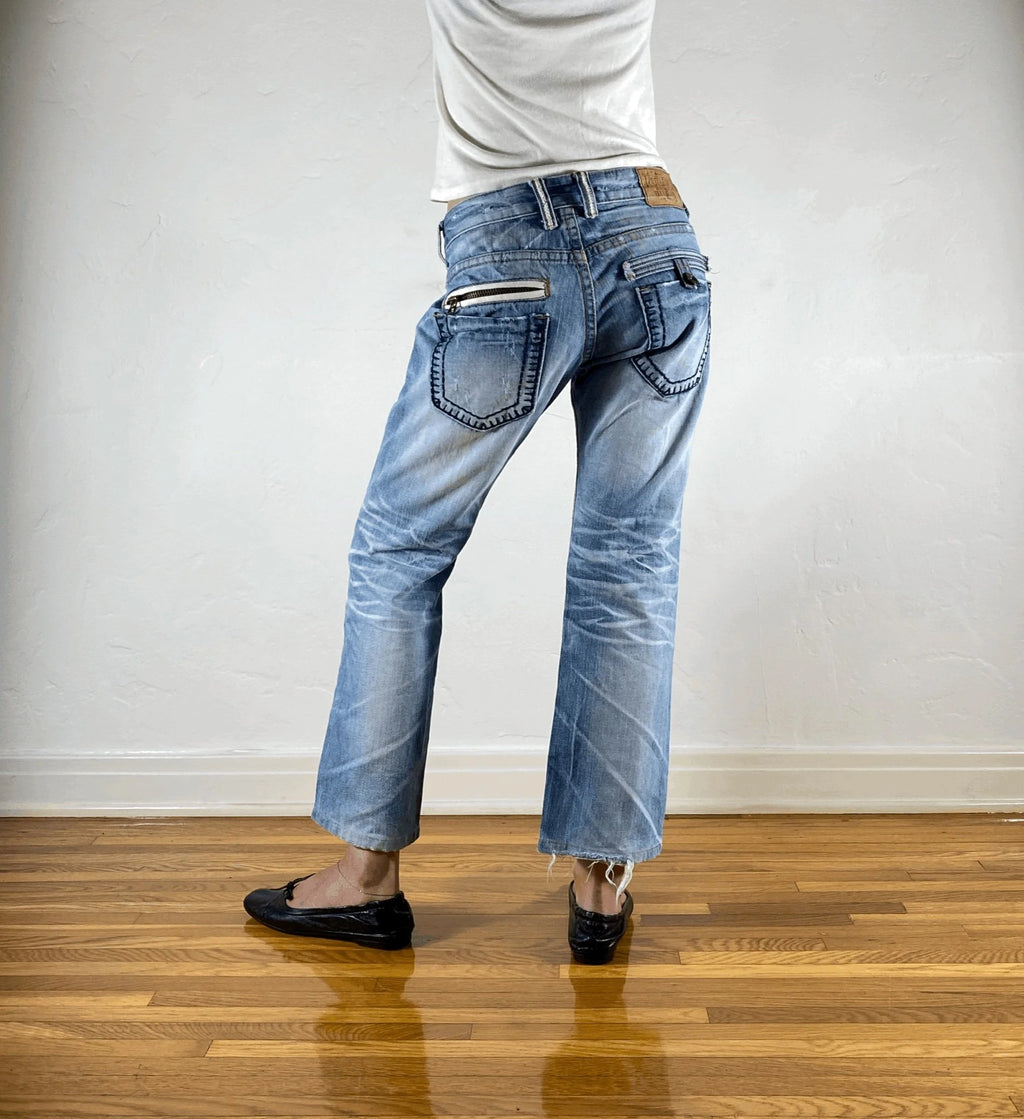Lolita Bone Stitched Jeans, M/L