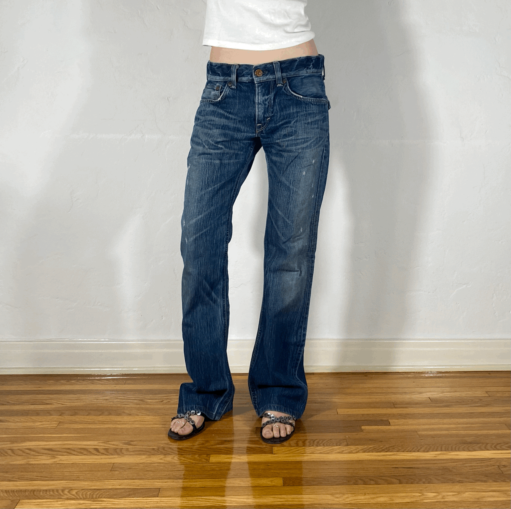 Edwin Blue Flare Jeans, S/M