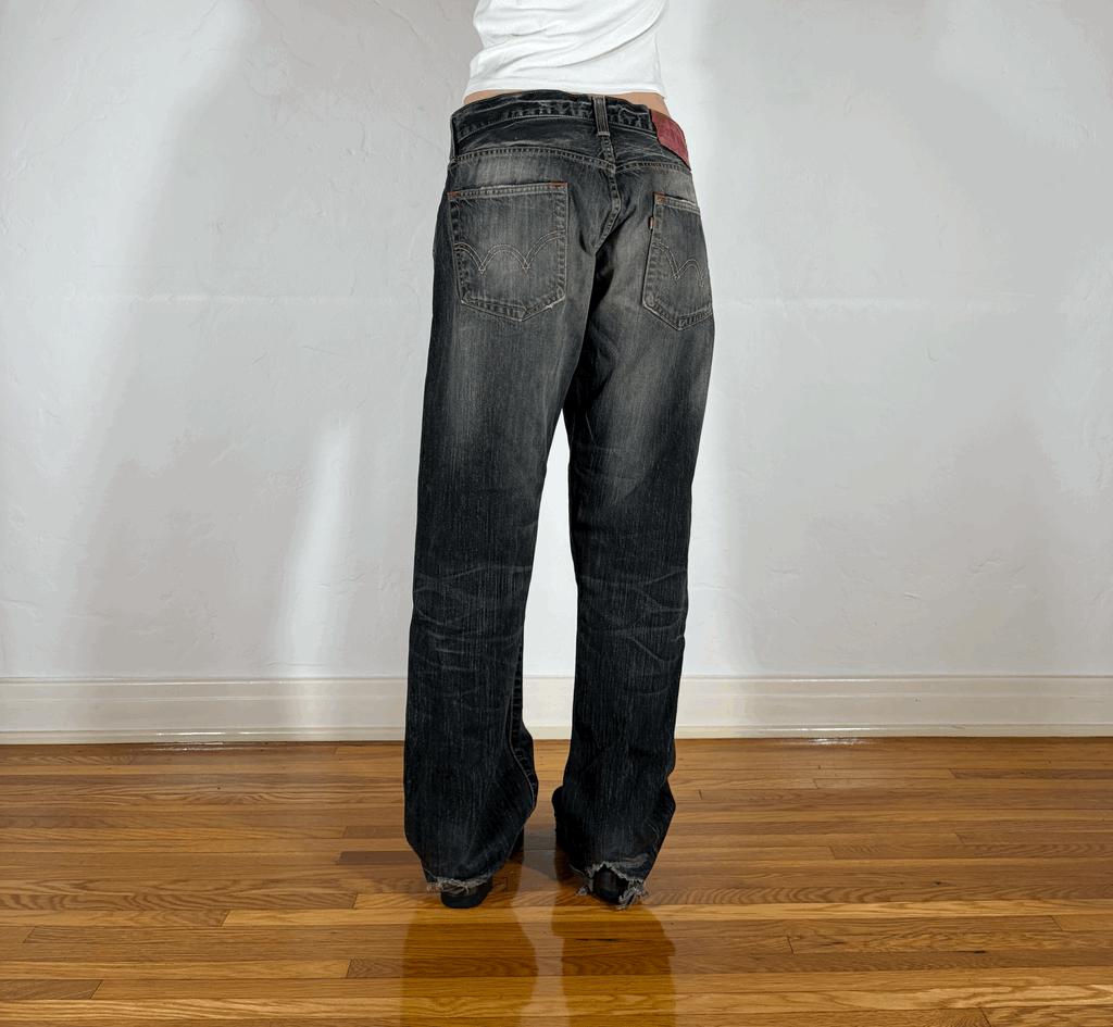 Edwin Unique Gray Streaky Jeans, L/XL
