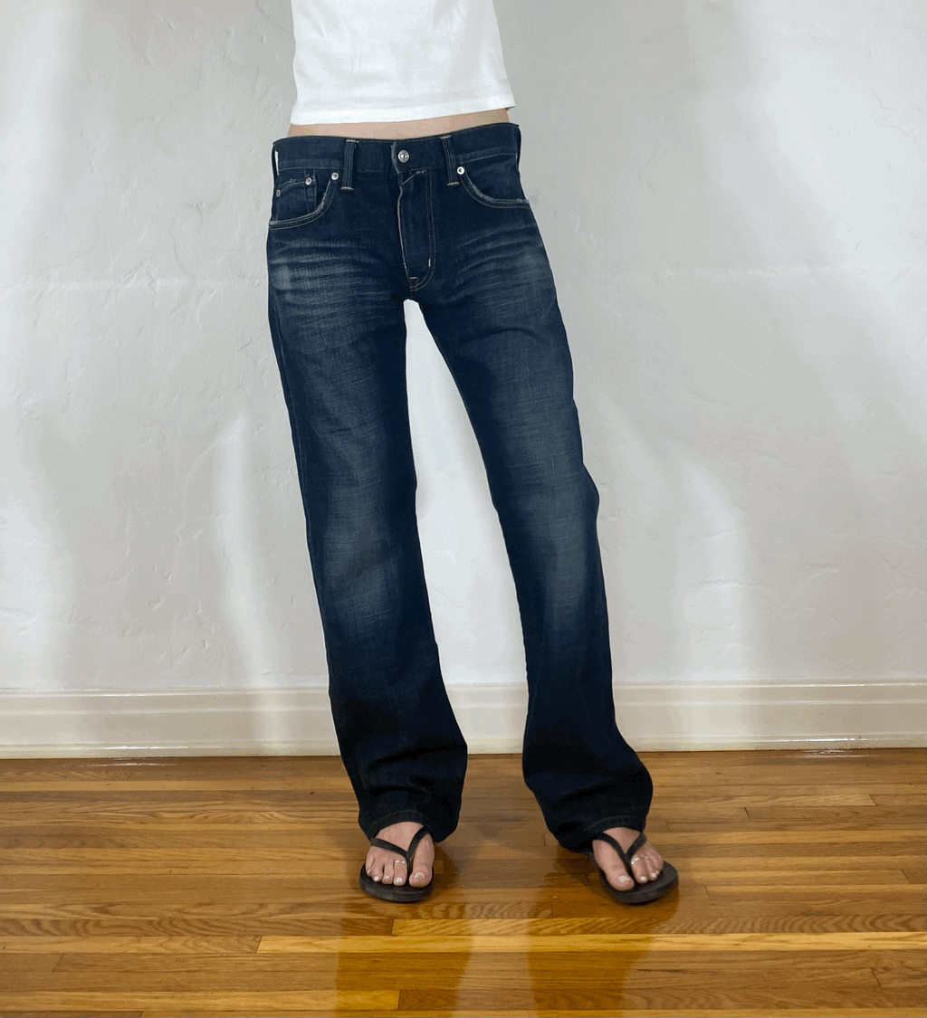 Dark Grayish Blue Baggy Jeans, M