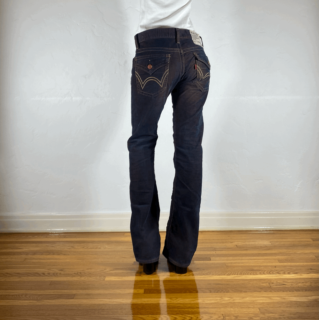 Edwin Corduroy Rust Flare Jeans, M