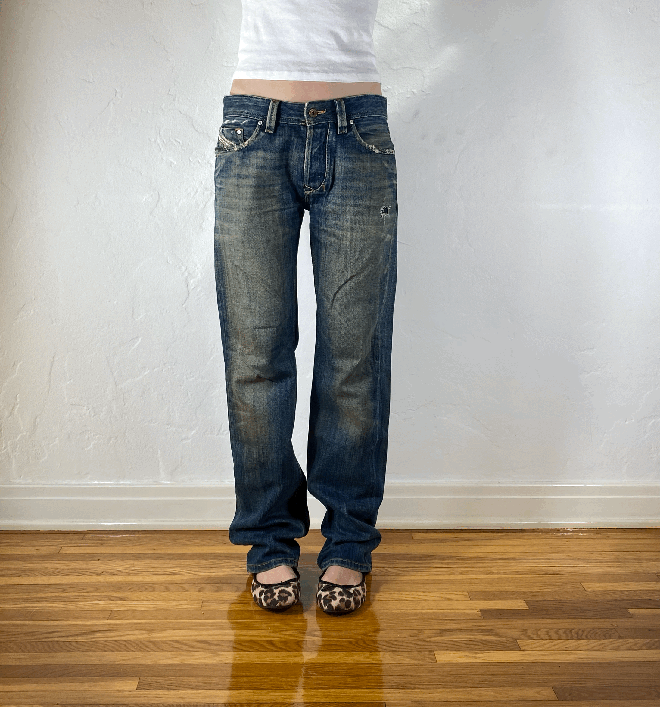 Diesel Relaxed Blue Jeans, S/M