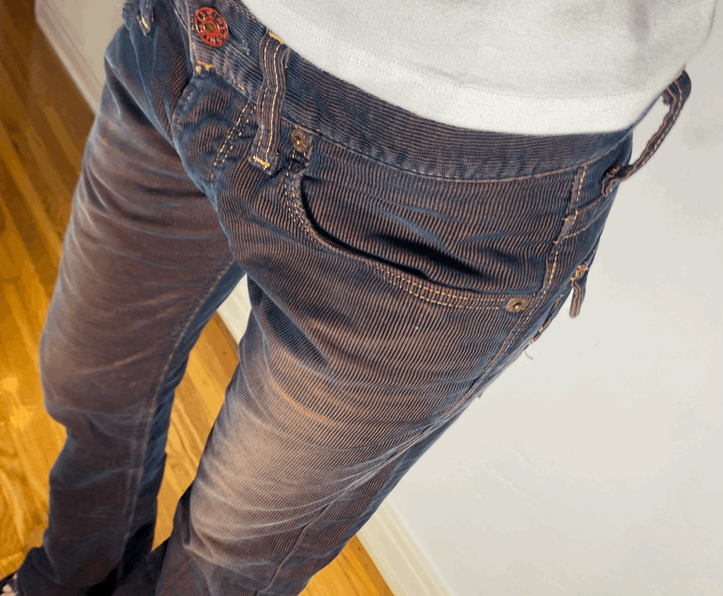 Edwin Corduroy Rust Flare Jeans, M