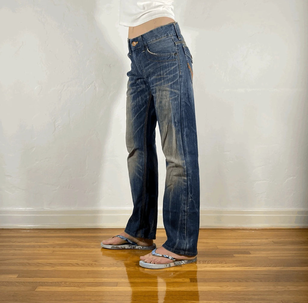 Edwin Orange Stitch Jeans, XS/S