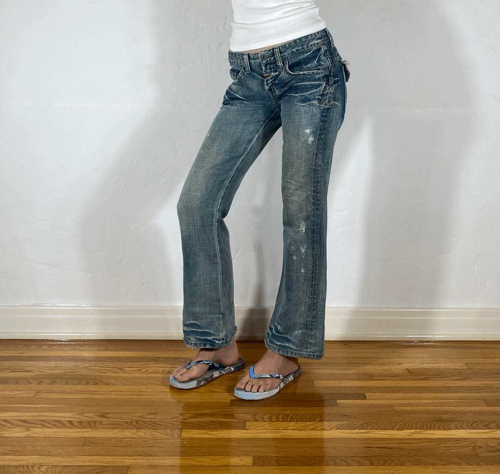 Marithe + Francois Girbaud Ripped Pocket Jeans, S