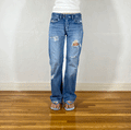 Diesel Ripped and Repaired Double Button Jeans, M