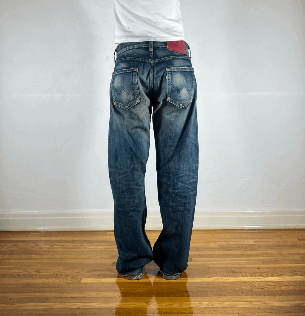 Edwin Unique Blue Baggy Jeans, S/M