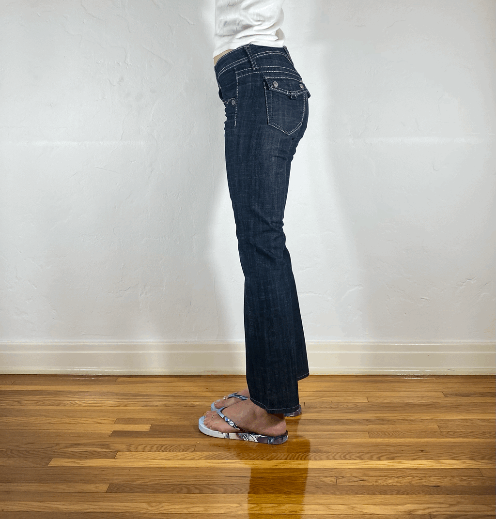 Marithe + Francois Girbaud Straight Dark Jeans, S