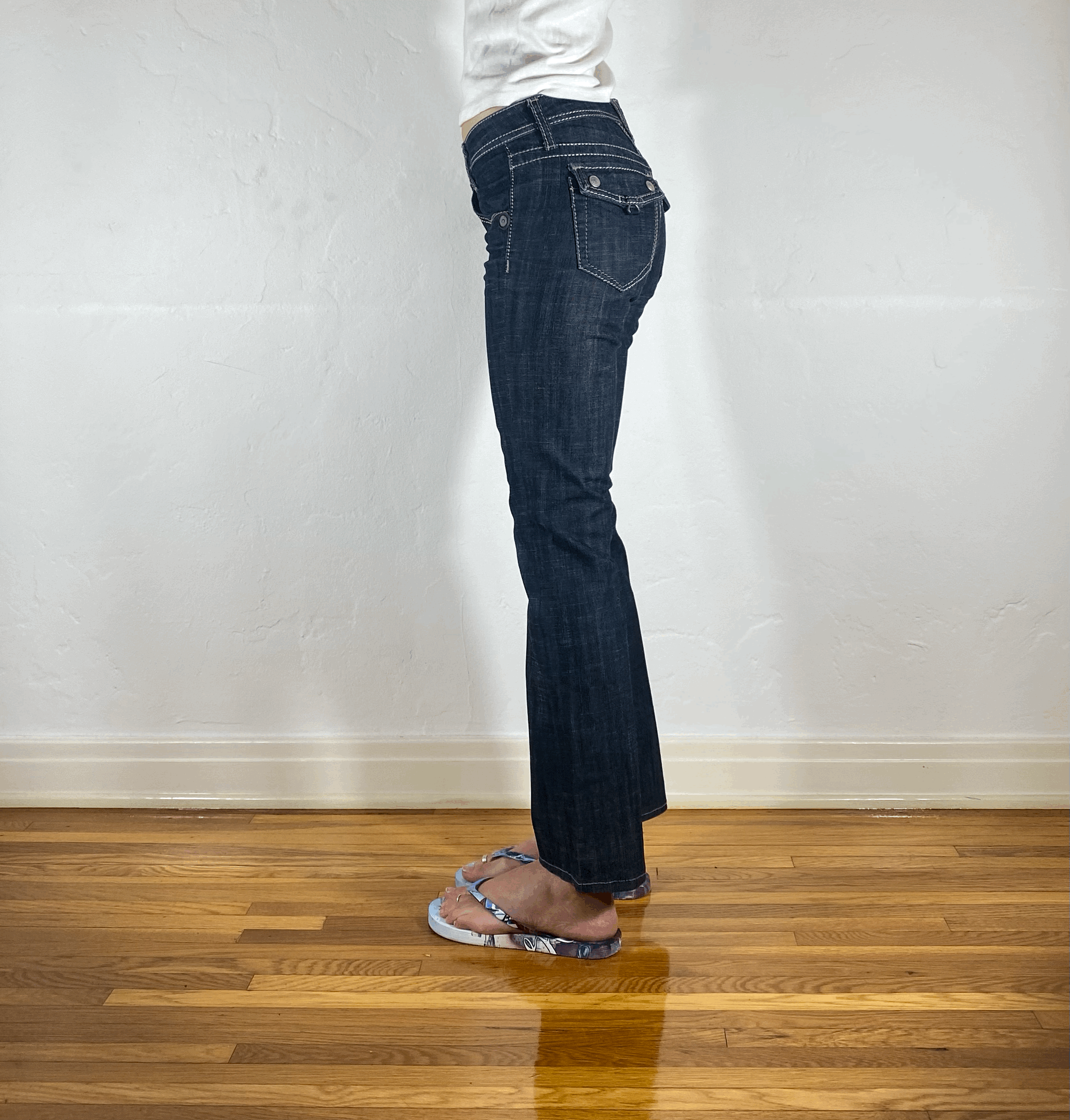Marithe + Francois Girbaud Straight Dark Jeans, S
