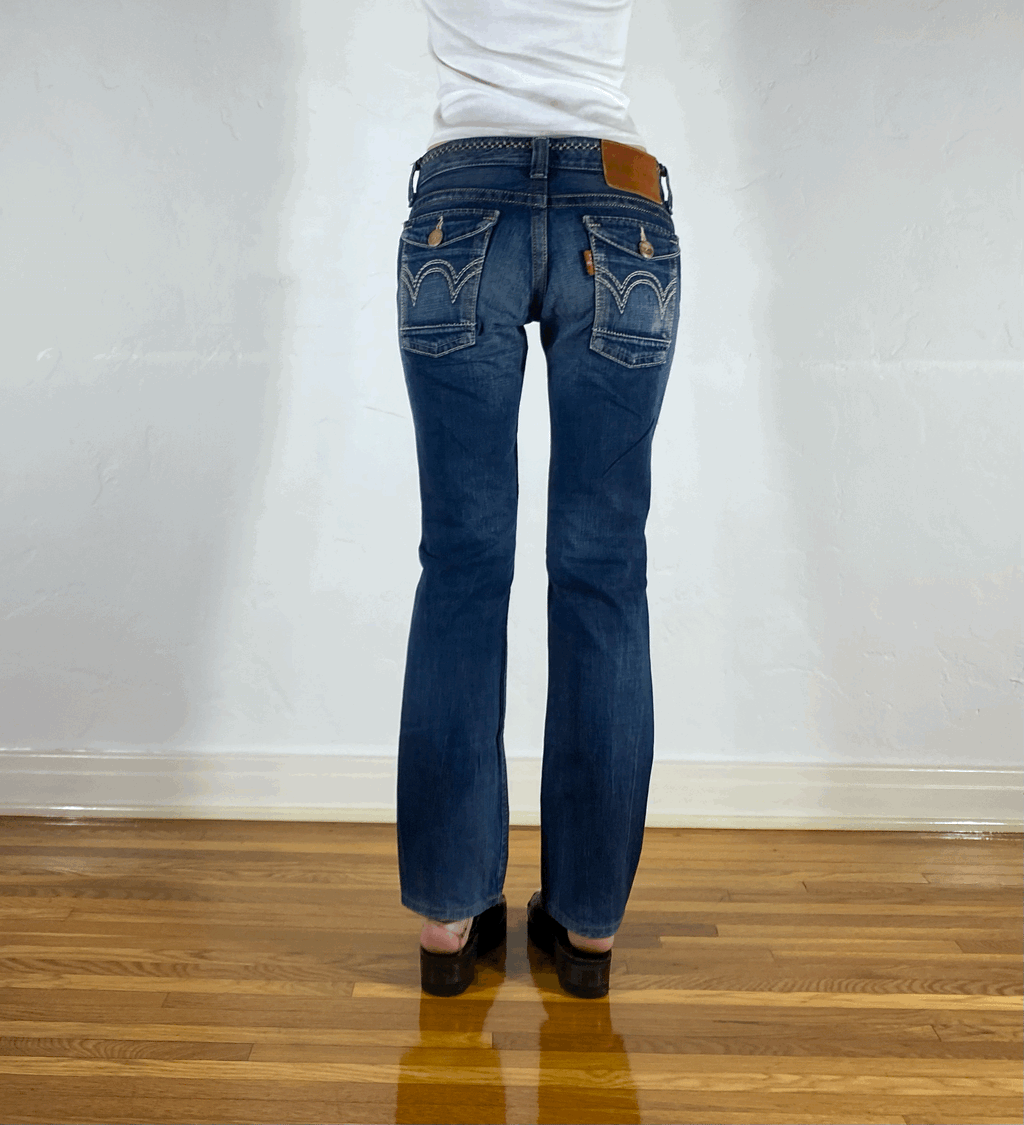 Edwin Off Stitch Medium Wash Jeans, S