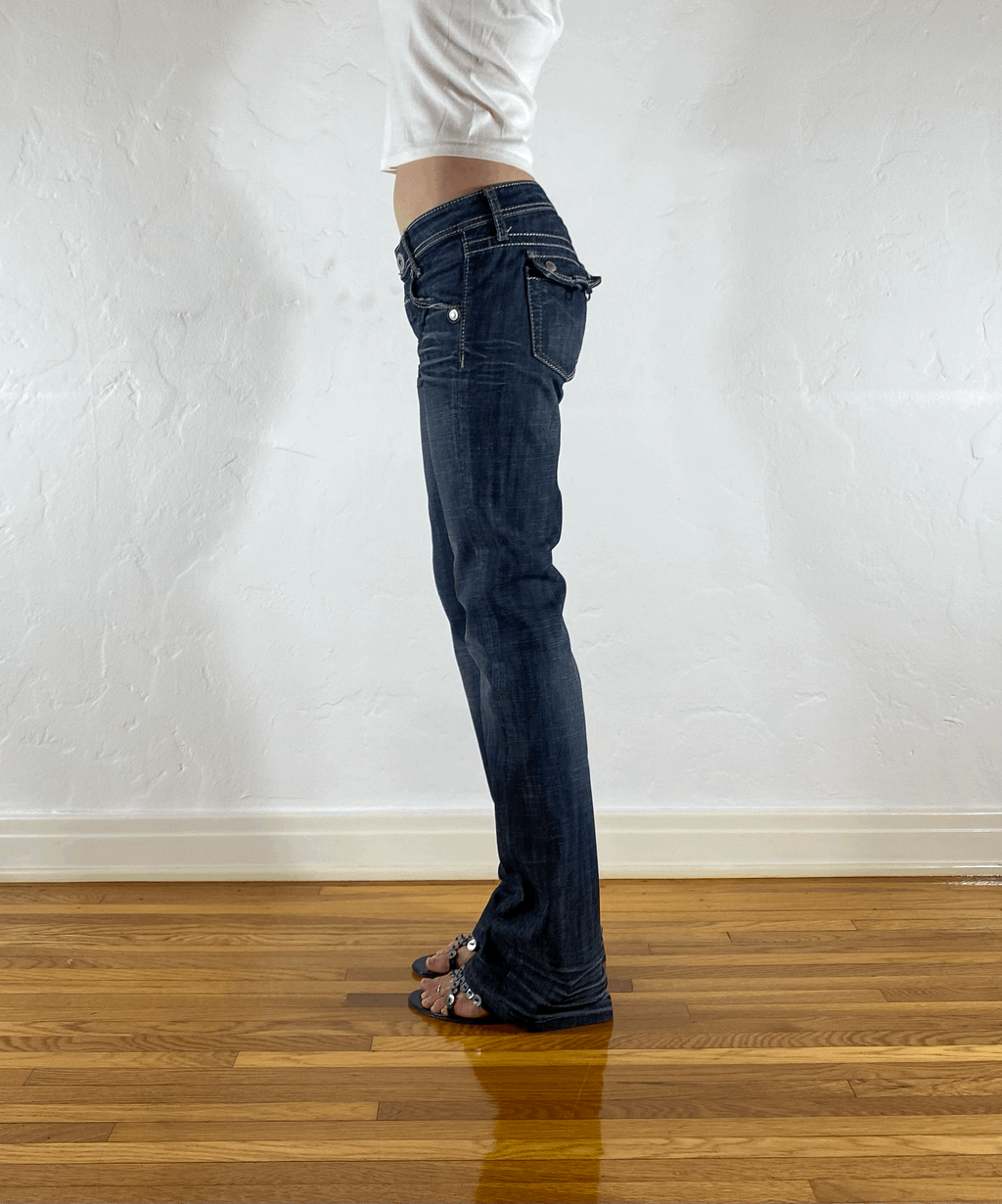 Marithe + Francois Girbaud Straight Jeans, S