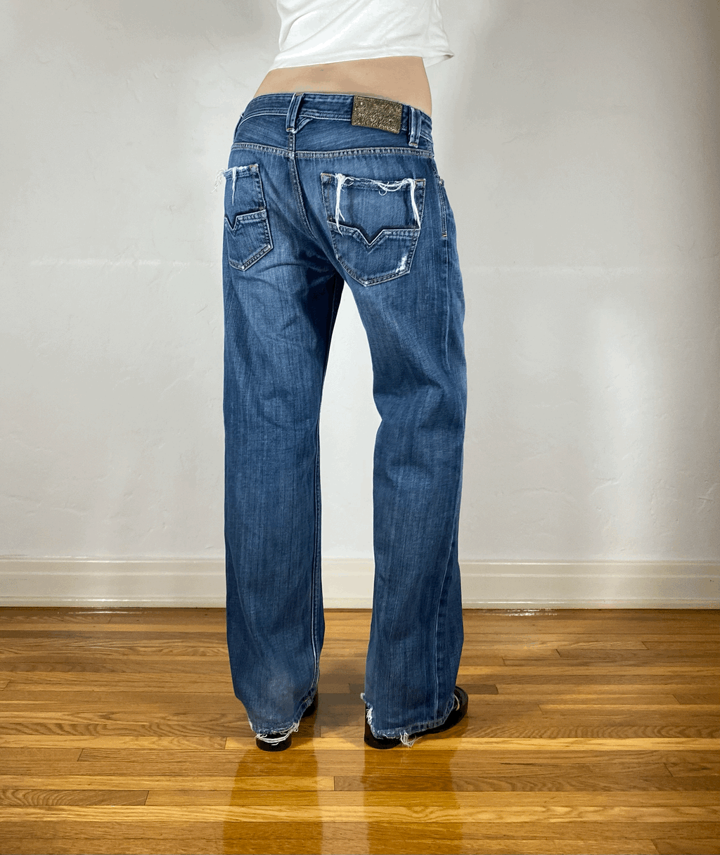 Diesel Relaxed Blue Jeans, L