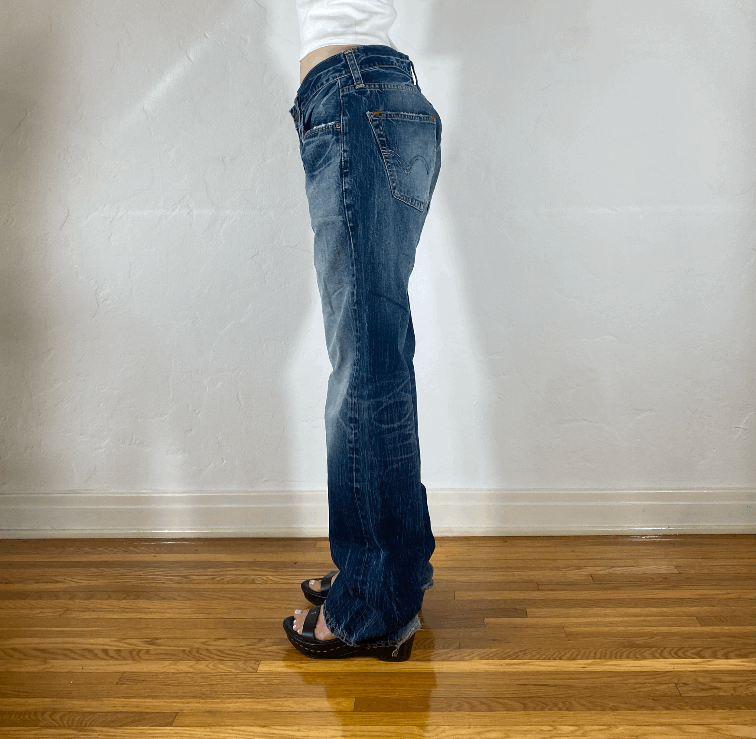 Streaky Ombre Wash Jeans, M