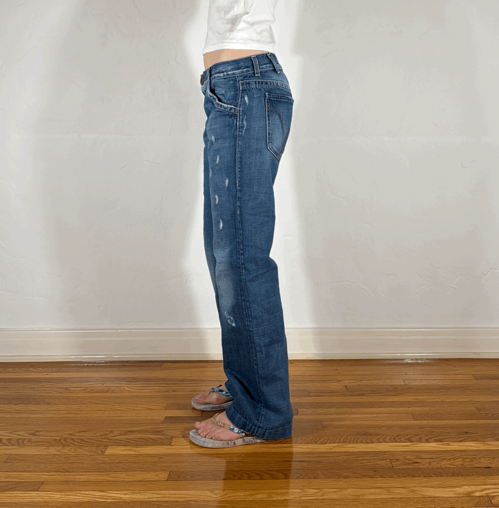 Miss Sixty Orange Zipper Jeans, S