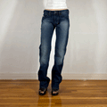Diesel Relaxed Dark Blue Ombre Jeans, S