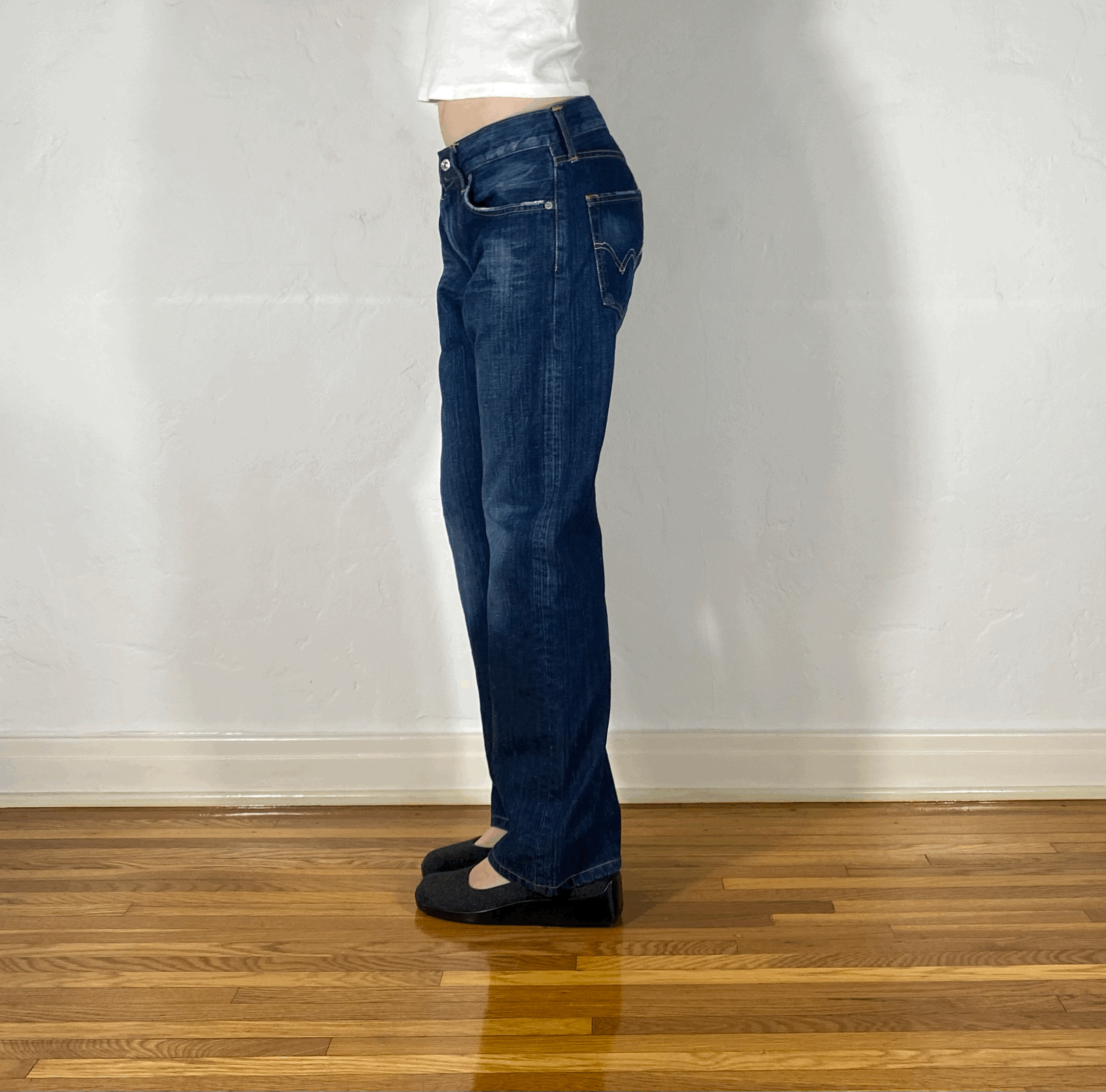 Soft Dark Baggy Jeans, M