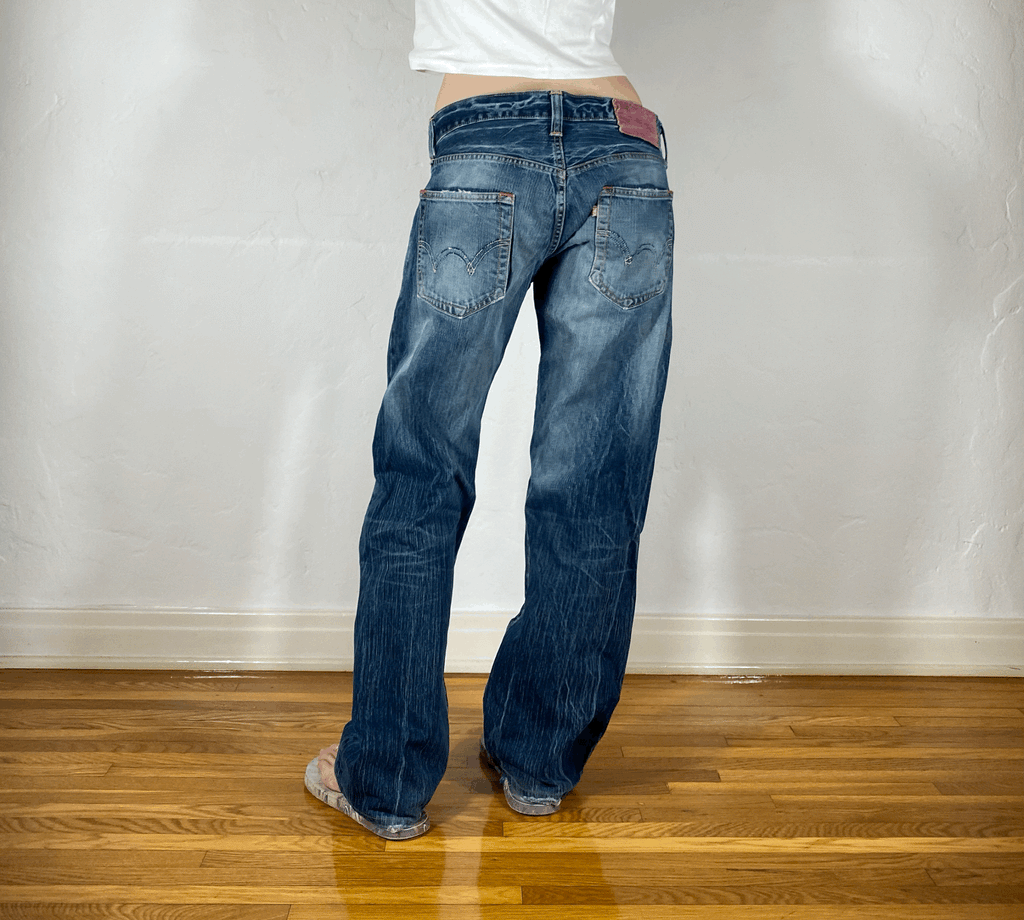 Streaky Paint Splatter Jeans, M/L