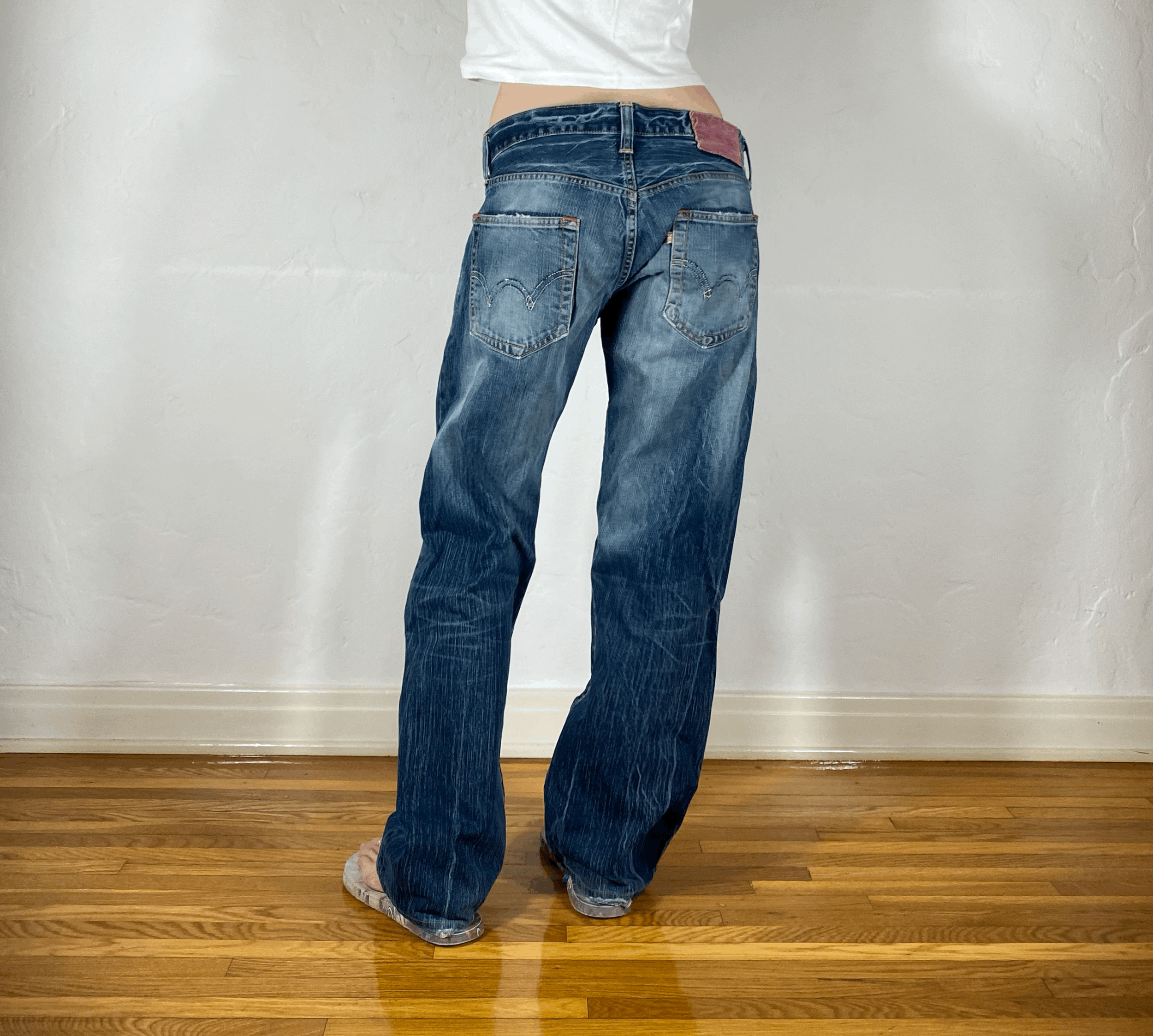 Streaky Paint Splatter Jeans, M/L