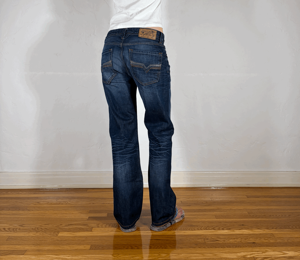 Diesel Dark Blue Shimmery Jeans, S/M