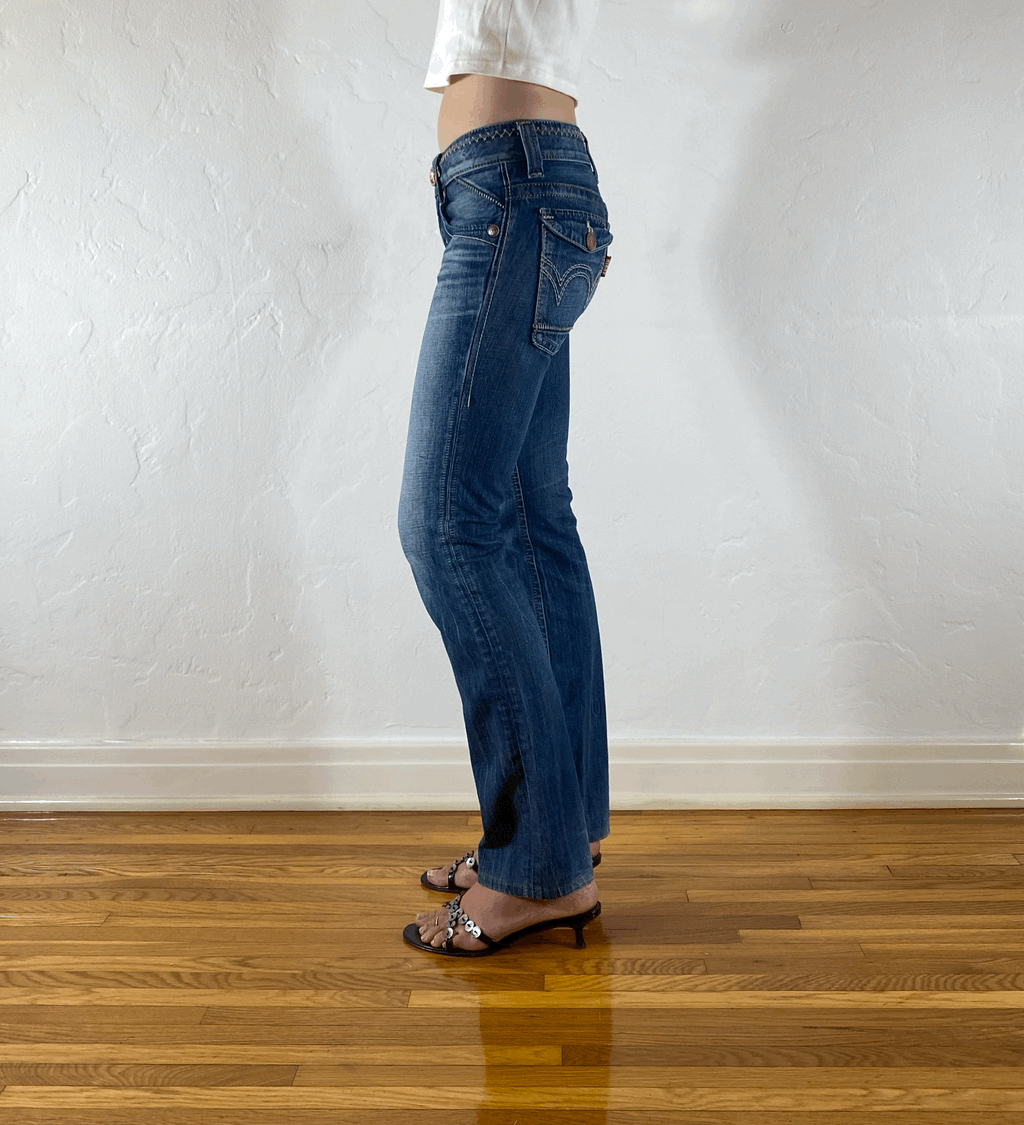 Edwin Off Stitch Low Rise Jeans, XS