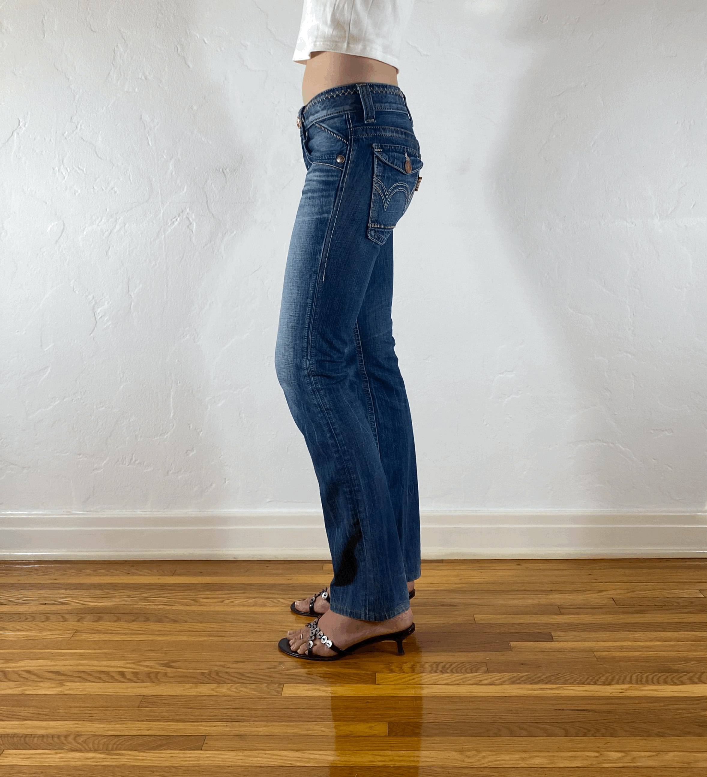 Edwin Off Stitch Low Rise Jeans, XS
