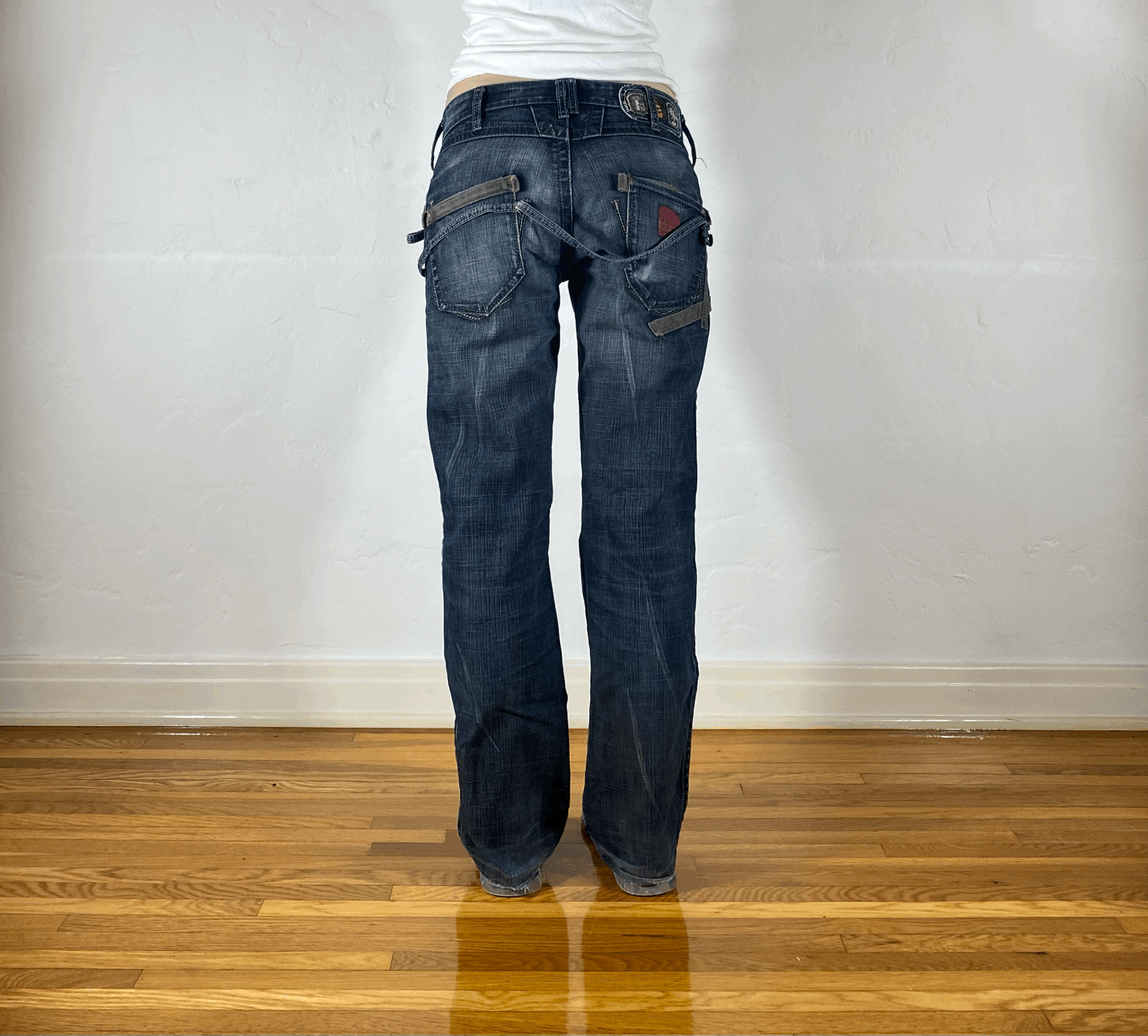 Marithe + Francois Girbaud Strap Jeans, M