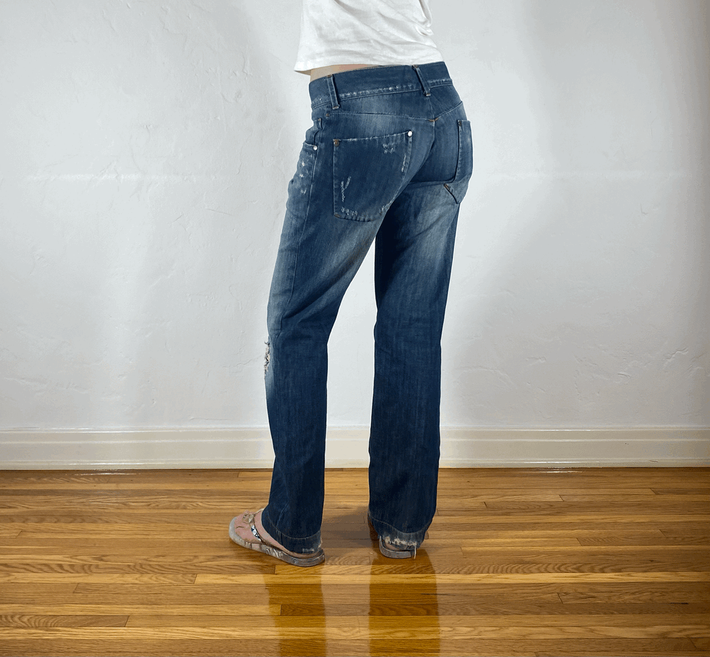 Dolce & Gabbana Blue Distressed Jeans, S