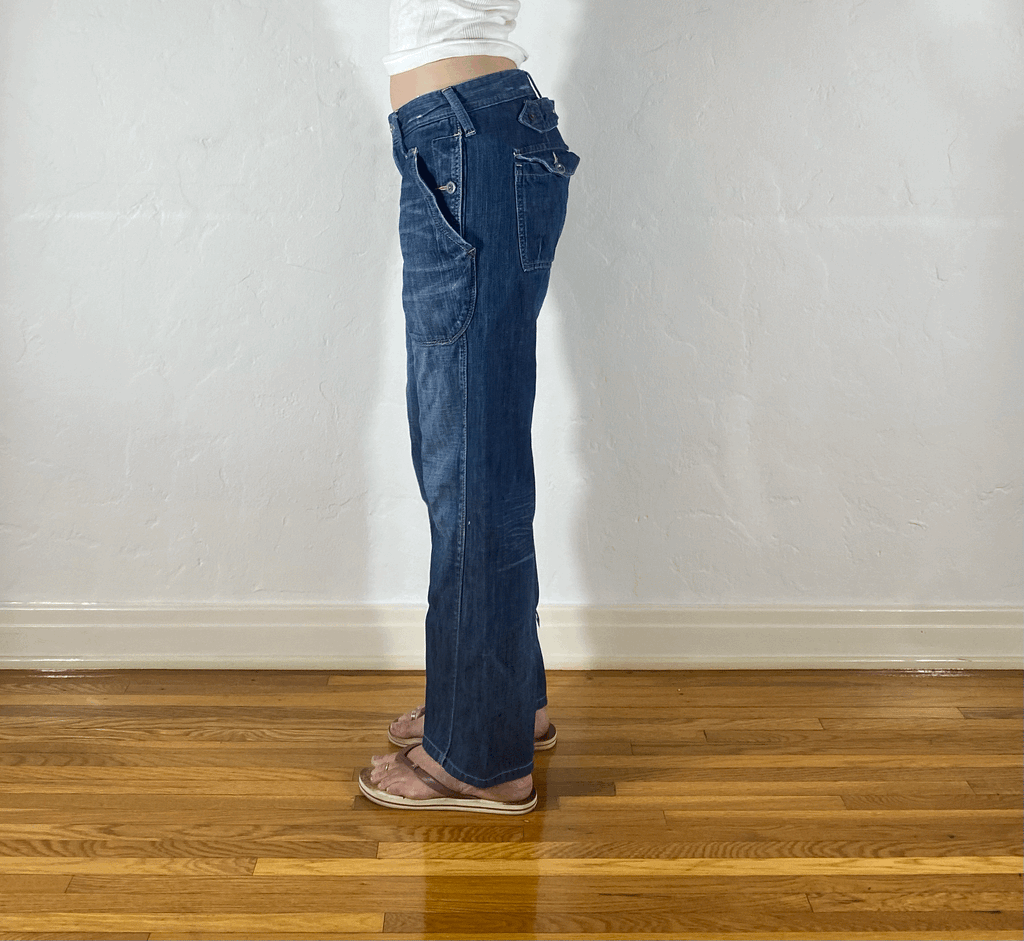 Japanese Cinch Back Pocket Jeans, M