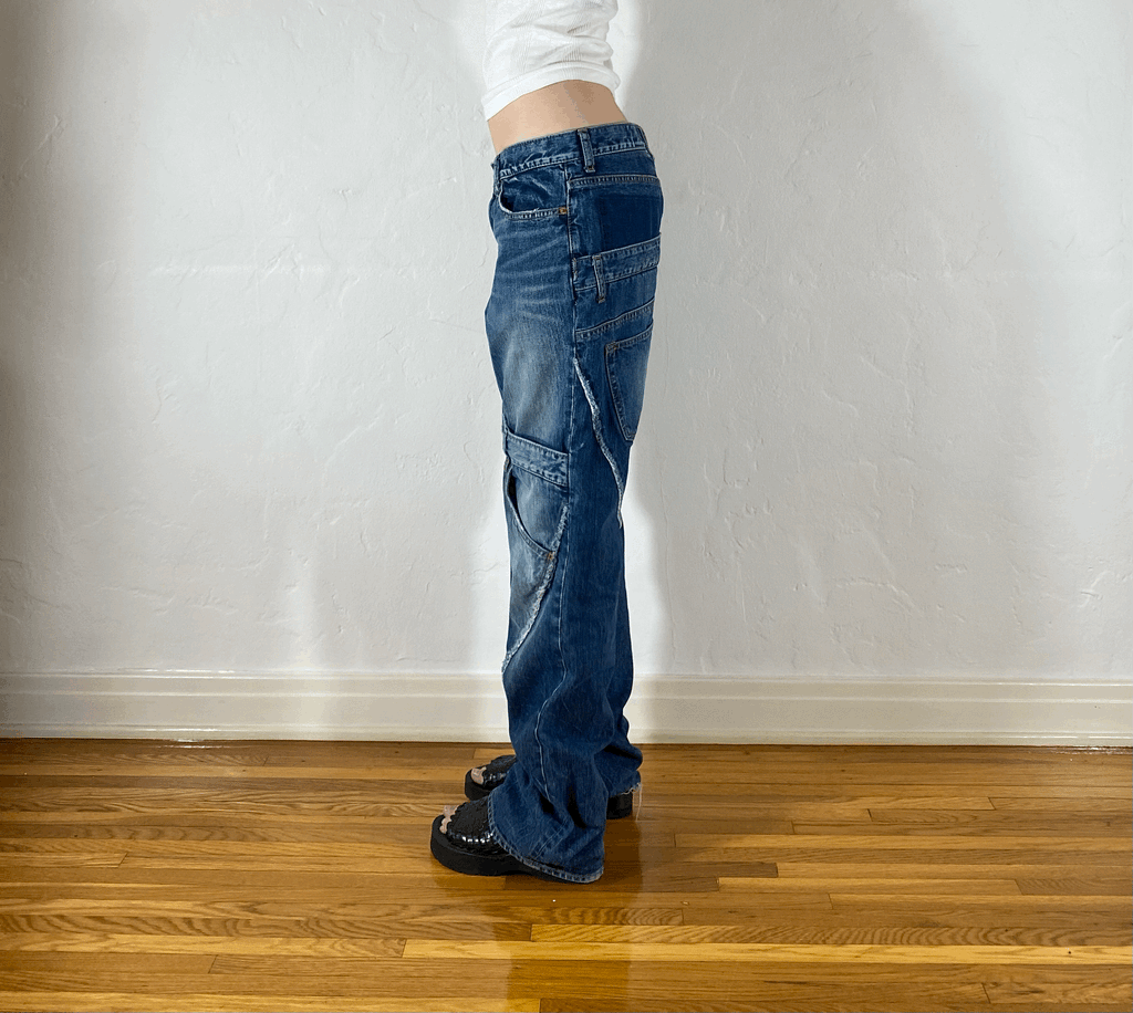 Japanese Overlay Jeans, M