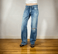 Edwin Unique Blue Baggy Jeans, S/M