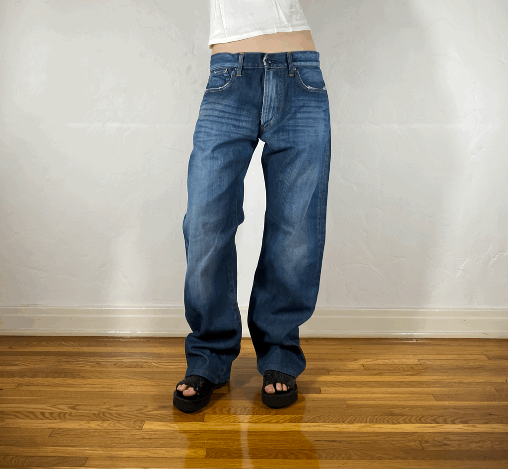 Dark Blue Baggy Jeans, XL